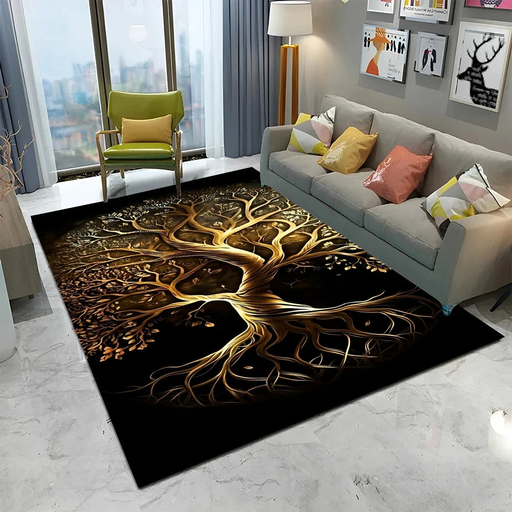 Yggdrasil Molten Gold Area Rug