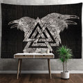 Twin Ravens Valknut Tapestry