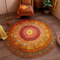 Tribal Sunburst Boho Round Rug