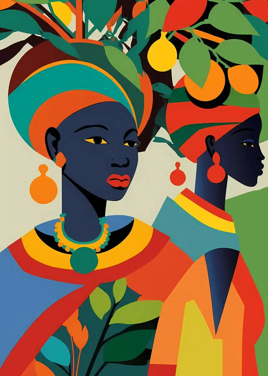 Orchard Muses African Women Canvas