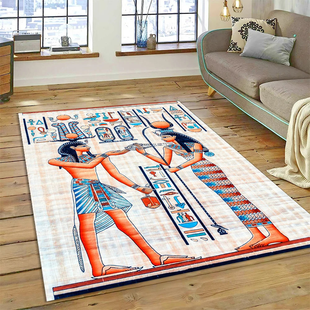 Egyptian Papyrus Ceremony Area Rug