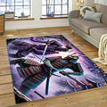 Samurai Clash at Dusk Area Rug