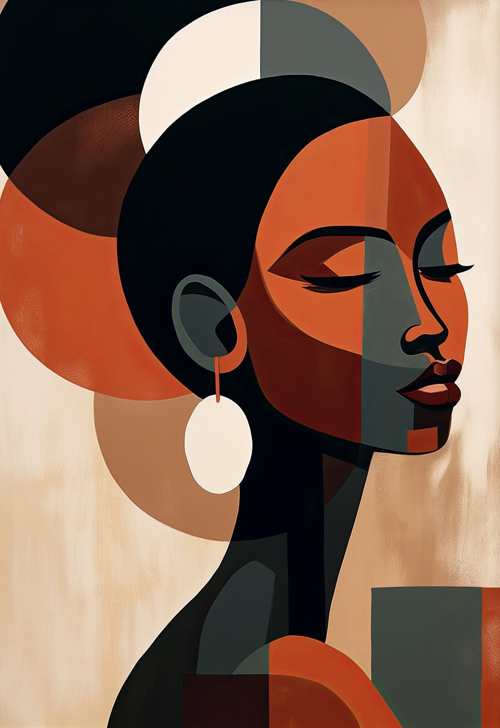 Eclipse Halo African Woman Canvas