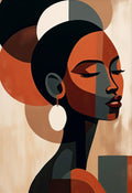 Eclipse Halo African Woman Canvas