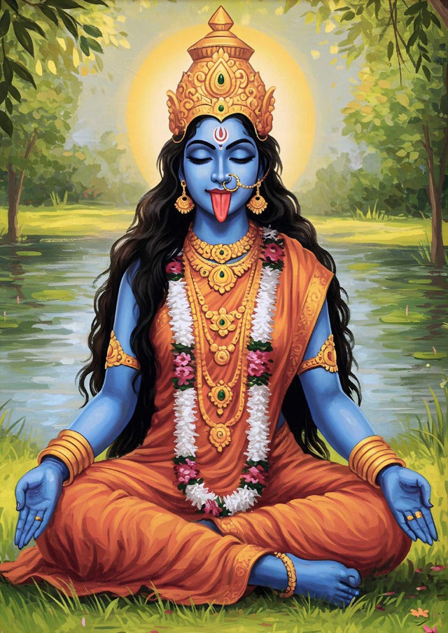 Golden Awakening Kali Canvas