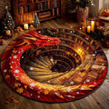 Fire & Ice Dragon 3D Optical Effect Rug