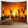 Sunset Gathering African Woman Tapestry