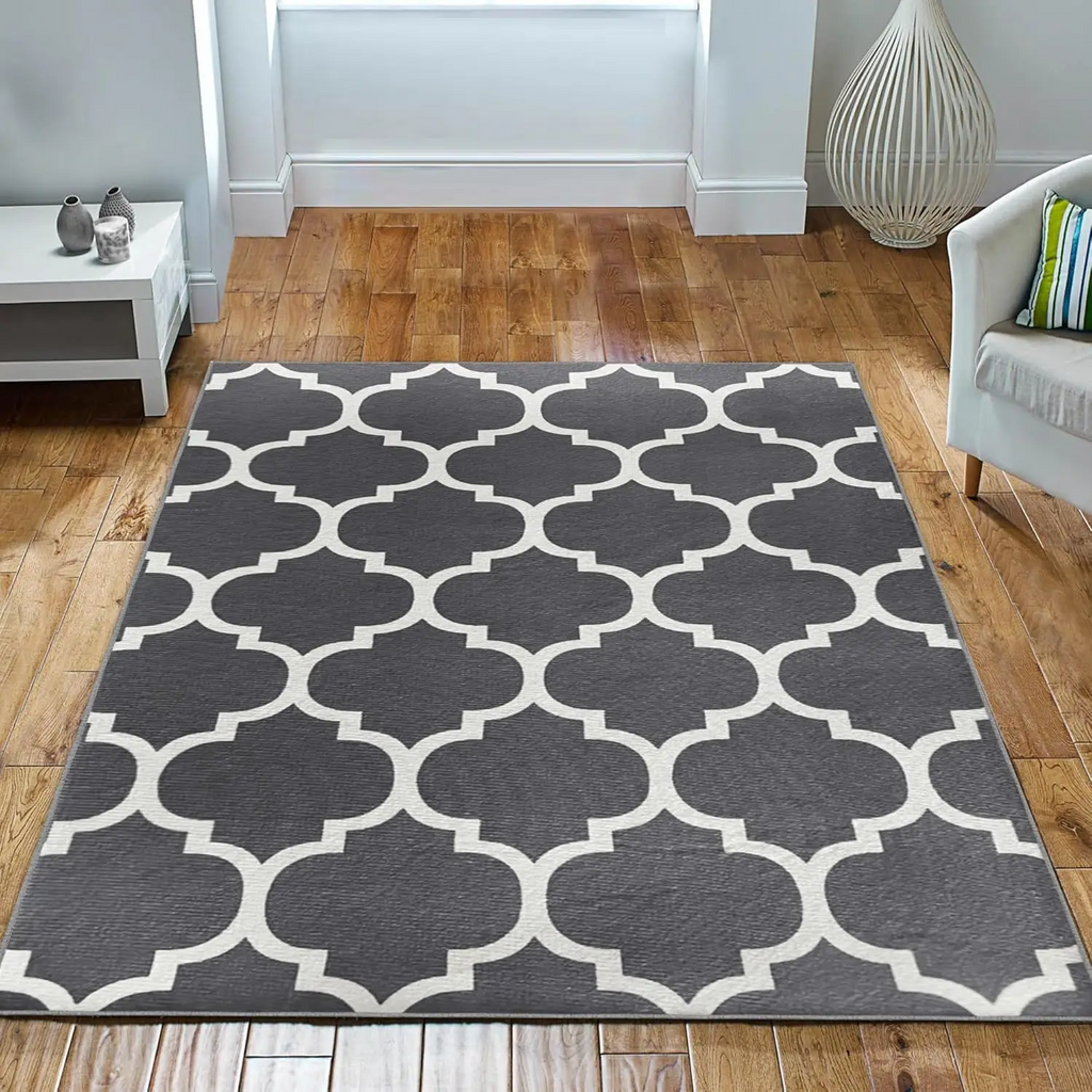 Moroccan Trellis Grey Area Rug