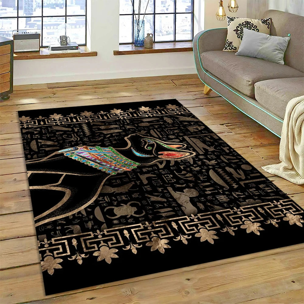 Egyptian Anubis Jewel Night Area Rug