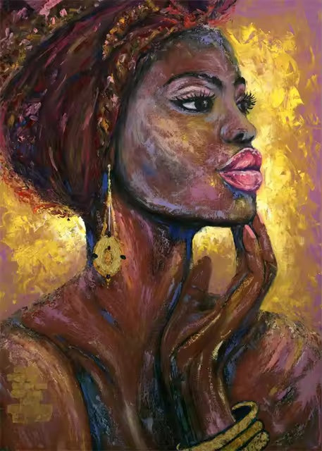 Violet Muse African Woman Canvas