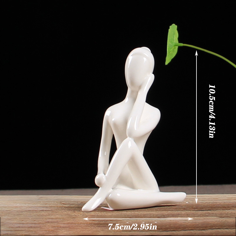 Modern Minimalist Yoga Pose Sculpture