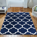 Moroccan Trellis Navy Area Rug