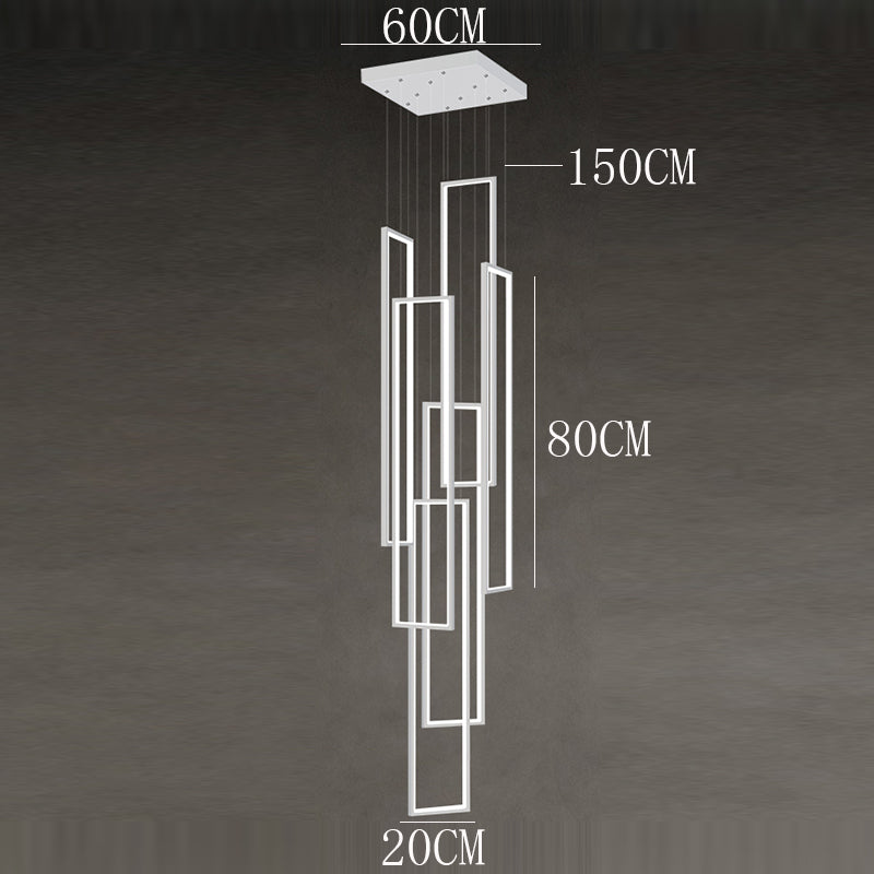 Nordic Staggered Rectangle LED Chandelier