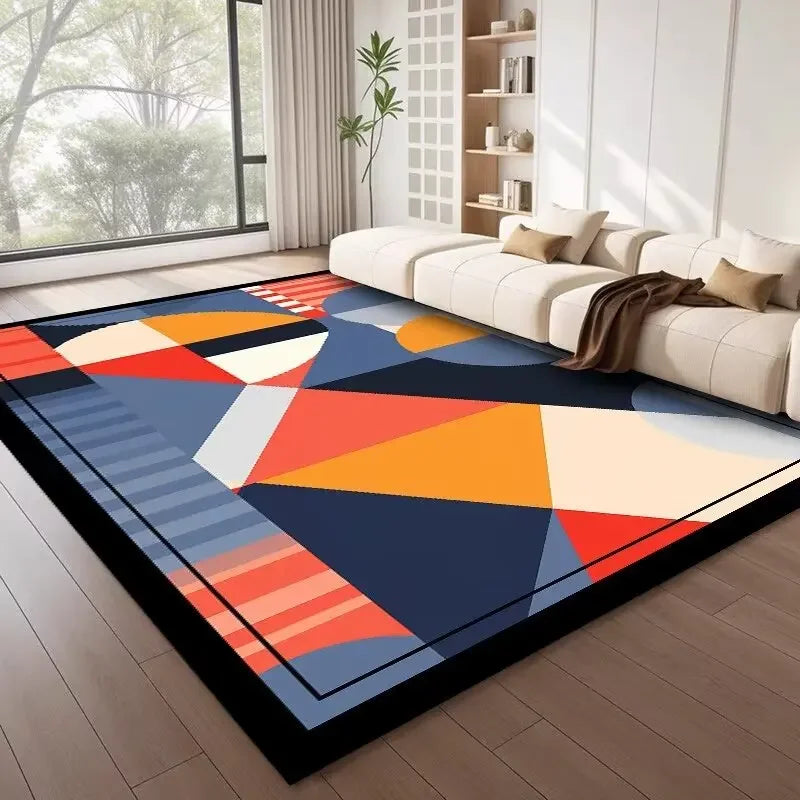 Nordic Colour Block Triangle Area Rug