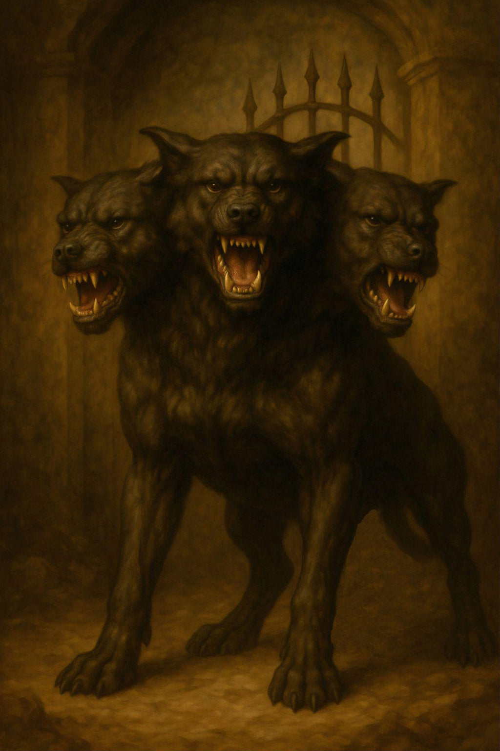 Cerberus Guardian of the Underworld Canvas Wall Art