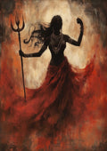 Crimson Fury Kali Canvas