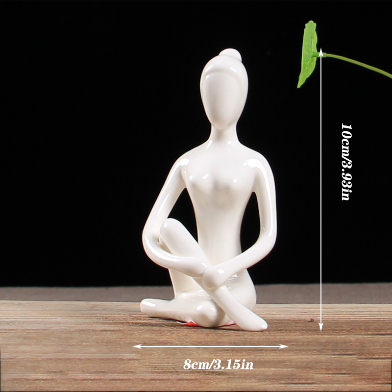 Modern Minimalist Yoga Pose Sculpture