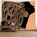 Terracotta Weave African Woman Tapestry