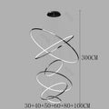 Nordic Six-Ring Spiral LED Chandelier
