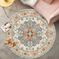 Persian Pastel Medallion Round Rug