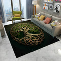 Yggdrasil Celtic Knot Emerald Area Rug