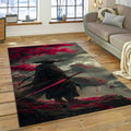 Samurai Scarlet Blossom Area Rug
