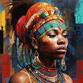 Mosaic Crown African Woman Canvas