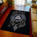Valknut Odin Ravens Area Rug