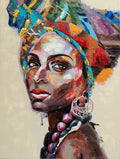 Vivid Strokes African Woman Canvas