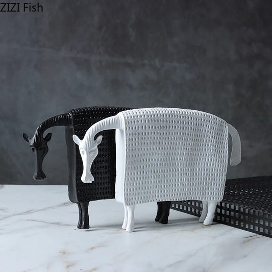 Modern Armored Warhorse Statue