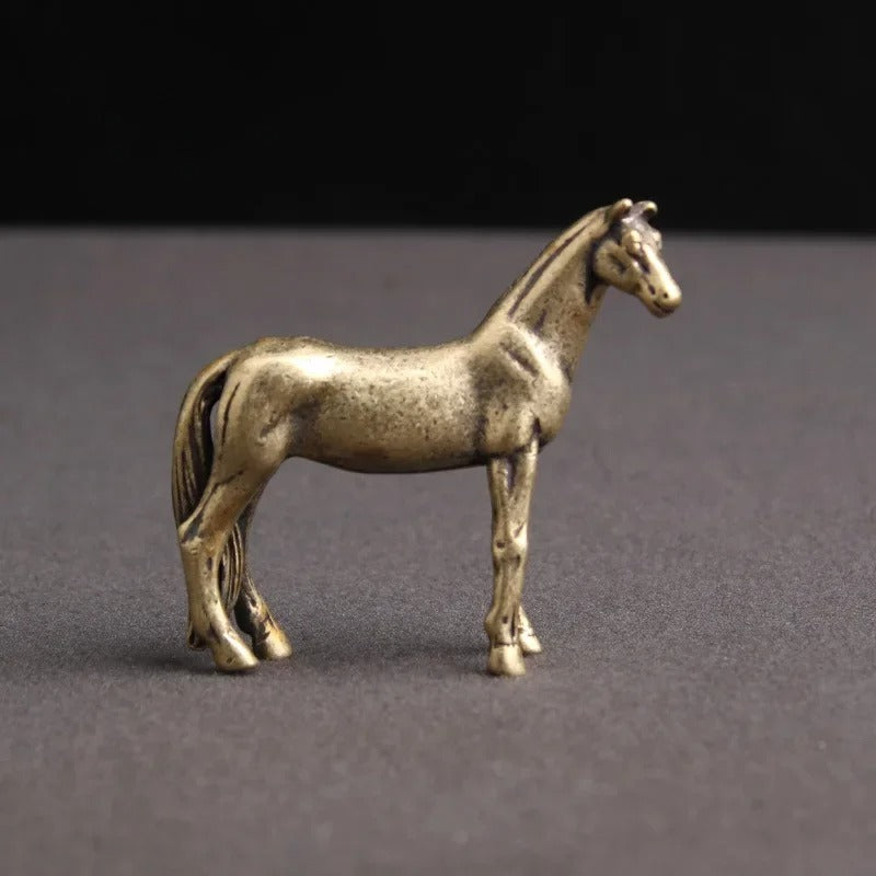Pure Copper Microcarved Horse Statue