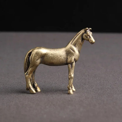 Pure Copper Microcarved Horse Statue