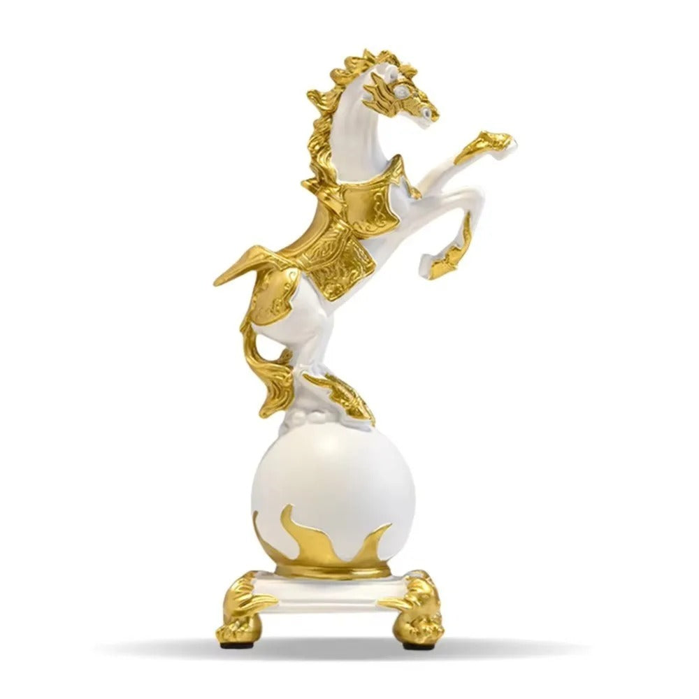 Majestic Pearl Victory Horse Statue