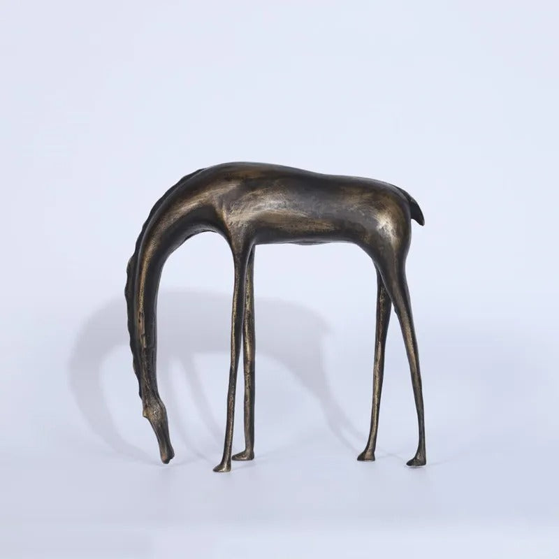 Modern Style Abstract Metal Horse Statue