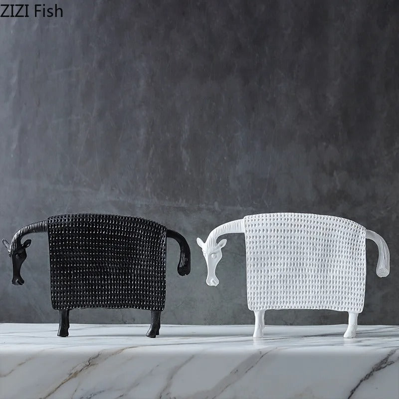 Modern Armored Warhorse Statue