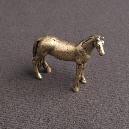 Pure Copper Microcarved Horse Statue