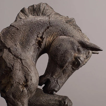 Antique Old Style Horse Statue