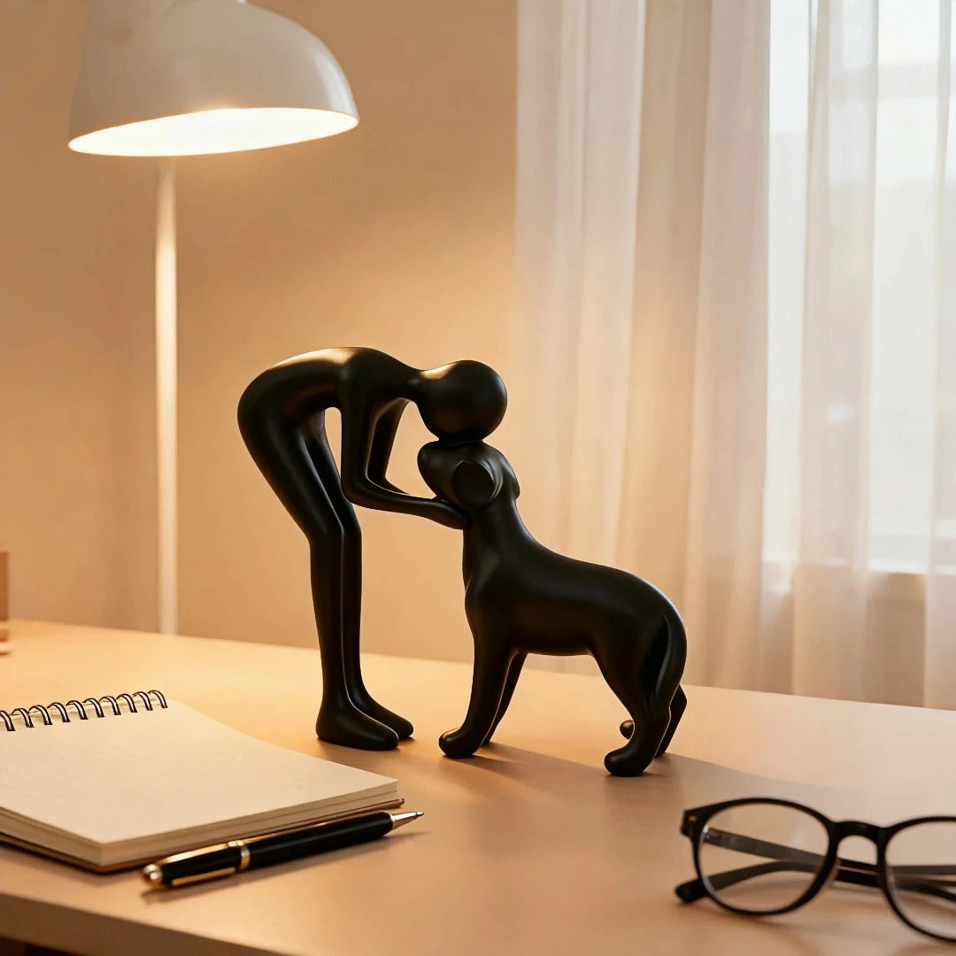 Man & Best Friend Statue