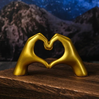 Modern Resin Love Hands Statue