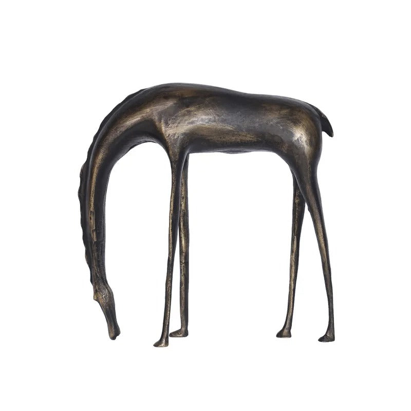 Modern Style Abstract Metal Horse Statue