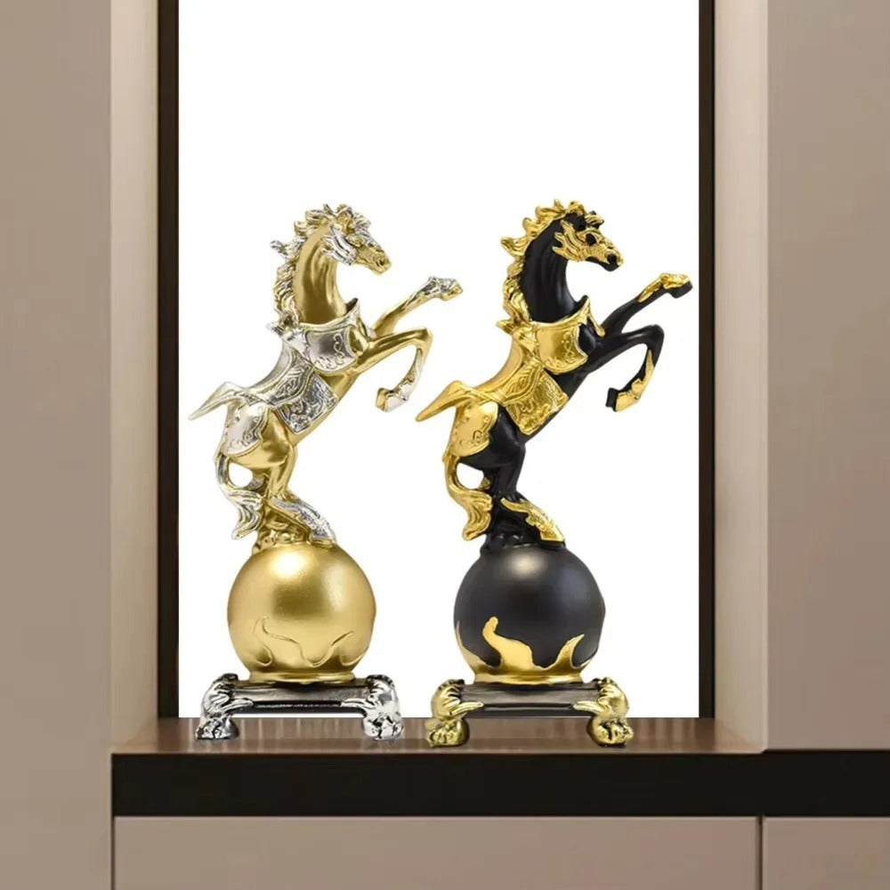 Majestic Pearl Victory Horse Statue