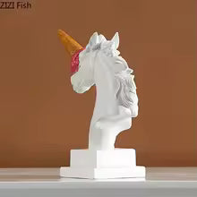 Horse Head Ice Cream Humoristic Statue