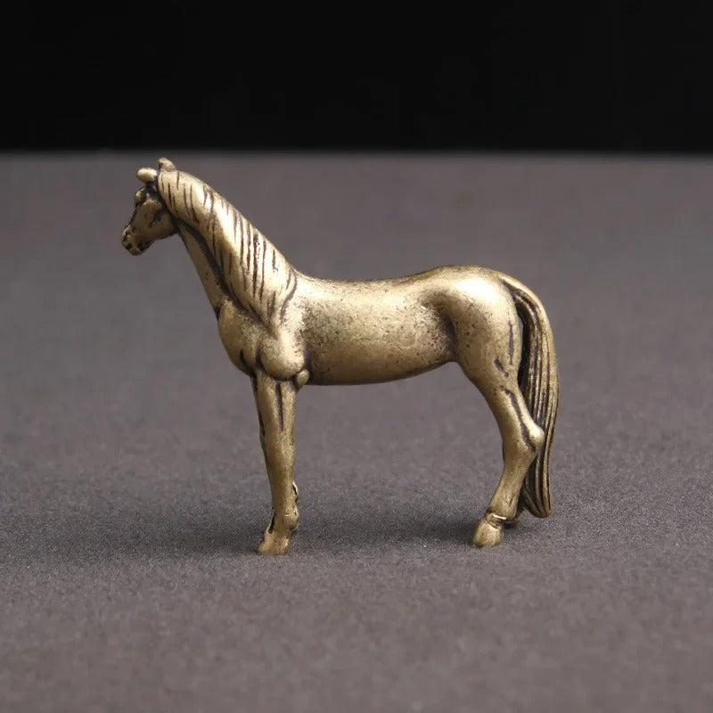 Pure Copper Microcarved Horse Statue
