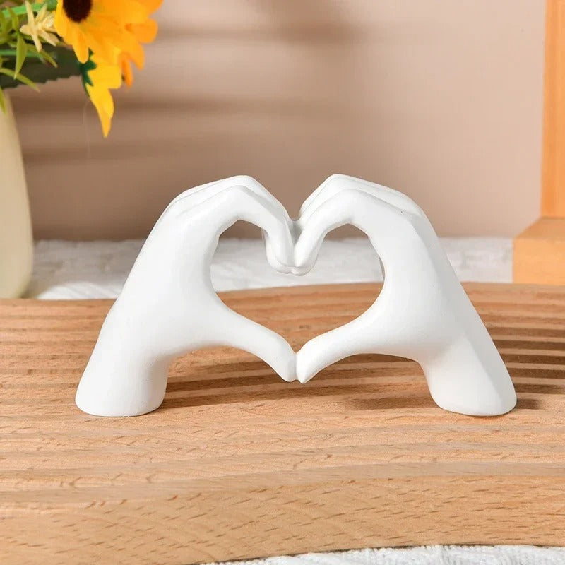 Modern Resin Love Hands Statue