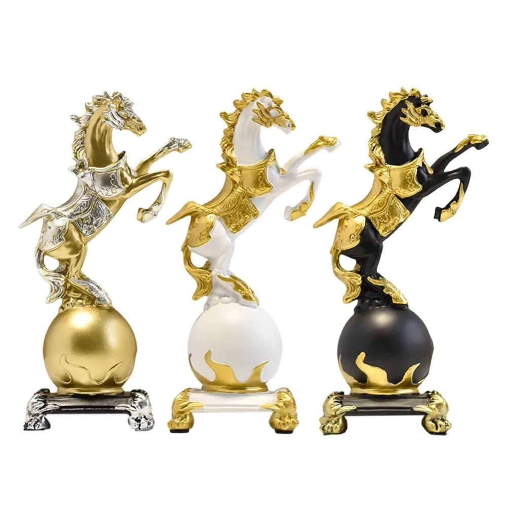 Majestic Pearl Victory Horse Statue