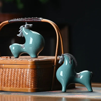 Ceramic Feng Shui Lucky Horse Statue
