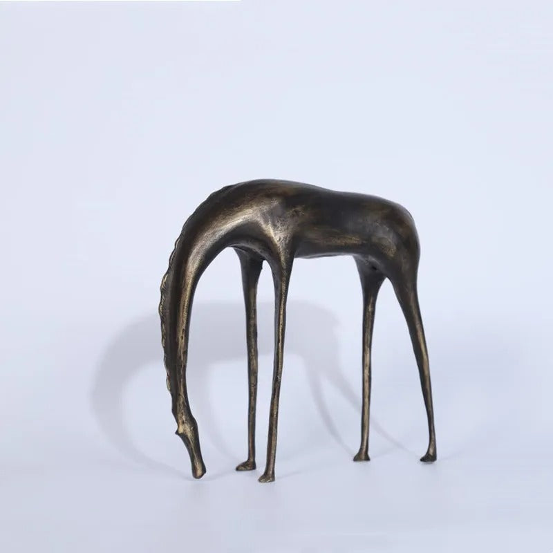 Modern Style Abstract Metal Horse Statue