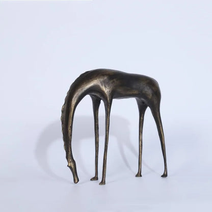 Modern Style Abstract Metal Horse Statue