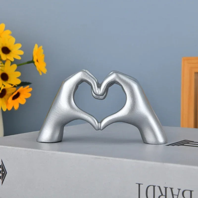 Modern Resin Love Hands Statue