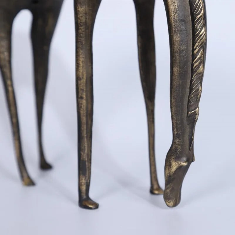Modern Style Abstract Metal Horse Statue